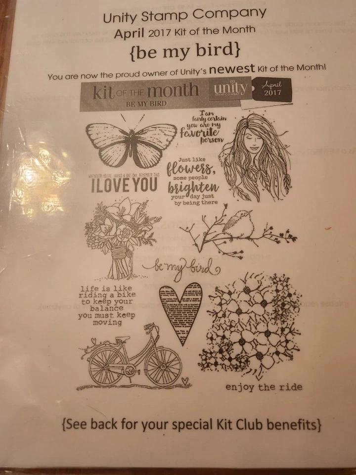 April 2017- KIT OF THE MONTH UNITY STAMP COMPANY-Be My Bird RS-60 - Image 1 of 1
