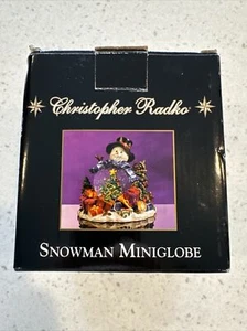 Christopher Radko Roly-Poly Schneemann MINI Schneekugel Bauch mit Box 5 1/2"" - Bild 1 von 4