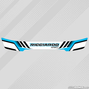 RICCIARDO KART 2021 STYLE HELMET VISOR STICKER/STRIP - KARTING - Picture 1 of 1