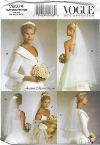 B89 VOGUE V8374: BRIDAL VEILS PACKAGE SEWING PATTERN - Picture 1 of 4