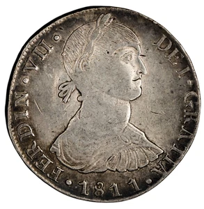 Peru. Ferdinand VII 1811 JP 8 Reales, Imaginary Bust, 26.87 gr., 34 mm KM-106.2 - Picture 1 of 3