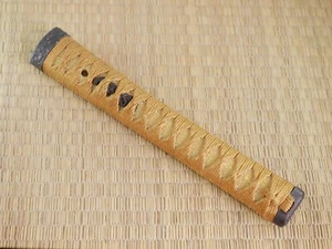 Japanisches Wakizashi Schwert Griff Tsuka Menuki FUCHI Katana Original Antik #B2 - Bild 1 von 12