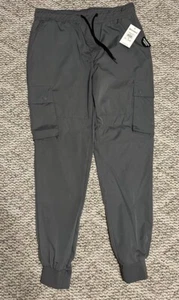 Southpole Joggers Mens M Gray Basic Tech Woven Nylon Stretch Waist Pant NWT - Picture 1 of 10