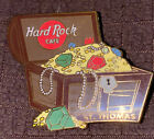 Hard Rock Cafe ST. THOMAS 2000 TREASURE COFFRET avec or et bijoux
