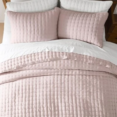 WDCOZY Pink Queen Size Quilt 3 Pieces 90" X 90" - Image 1 of 4