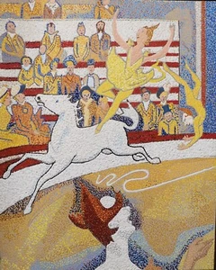 Zirkus 16 x 20 Acryl auf Holz von Michael Byro - Bild 1 von 1