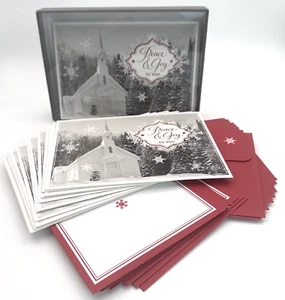 Hallmark Peace & Joy To You Tarjetas de Navidad Diseño Clásico 16 Tarjetas Juego de Caja - Imagen 1 de 8