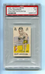 1951 Baytch Bros Fighting Favourites 13 Cliff Anderson PSA 3 Boxing Boxer Pop 1 - Picture 1 of 2
