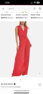 $415 Black Halo Women's Pink Silvana Sleeveless Jumpsuit Size 2 - Picture 1 of 15