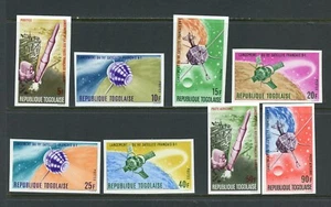 B269  Togo  1967  space satellites rockets  IMPERF  8v.   MNH - Picture 1 of 1