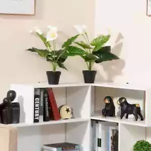 55cm Artificial Plant and Flower with Pot (Set of 2) For Indoor Outdoor decor - Picture 1 of 12