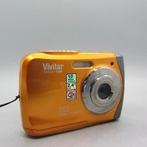 Vivitar Vivicam X426 10.1MP Underwater Compact Digital Camera Orange Tested - Picture 1 of 7