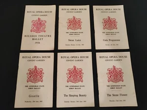 Royal Opera House Covent Garden 1956-1961 collection of 6 vintage programmes - Picture 1 of 2