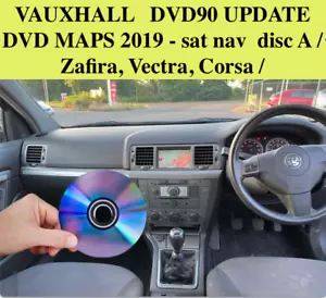 VAUXHALL DVD90 UPDATE DVD MAPS 2019 - sat nav disc A /Zafira, Vectra, Corsa / - Picture 1 of 2