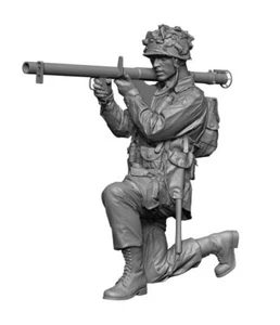 1/16 H3 Models WW2 US para Bazooka Gunner 3D Printed Figure - Picture 1 of 4