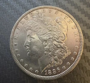 1886 $1 Morgan Silver Dollar AU Condition #183 - Picture 1 of 2
