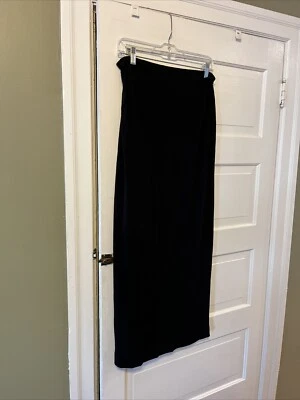 Falda Lida Baday Mujer Mediana Negra Maxi Viscosa Poliéster Forrada abertura en la Espalda Foto 1 de 4