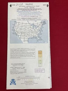 Carta aeronáutica seccional Halifax 1995 mapa de navegación aérea 52ª edición - Imagen 1 de 7