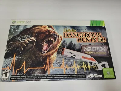 Xbox 360 Cabela's Dangerous Hunts 2013 Top Shot Fearmaster Wireless Gun  Game UC - Image 1 of 4