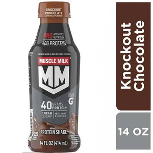 Muscle Milk Pro Advanced Nutrition Knockout Chocolate Protein Shake 14 fl oz 1ct - Picture 1 of 4