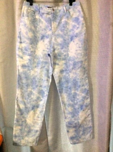 Women's Sz 16 GLORIA VANDERBILT Amanda Jeans 34W Straight Leg Lt Acid Wash Denim - Picture 1 of 11