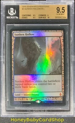 MTG Zenikar Expeditions 2015 Sunken Hollow BGS 9.5 GEM MINT Rare Lottery Foil - Image 1 of 4