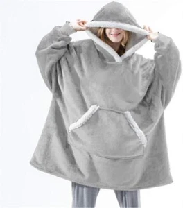 Felpa Coperta Plaid Morbida con Cappuccio Coperta con Maniche - Idea regalo - Foto 1 di 27