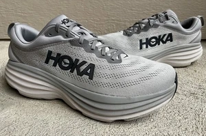 Hoka One One Bondi 8 Men's size 12.5 2E Running Shoes - Sharkskin Gray - Picture 1 of 15