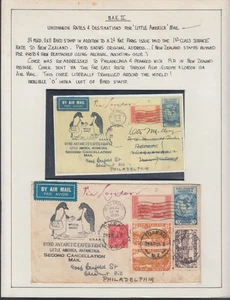 USA Briefmarke #733 +#741 auf 2 Hüllen nach Neuseeland nach Philly weitergeleitet, 1935 - selten! - Bild 1 von 1