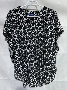 MARIMEKKO for Target cover up poncho black white floral terry swim beach L/XL - Picture 1 of 4