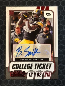 🏈 2021 Contenders Draft #252 College Ticket Auto - BRANDON SMITH - Hawkeyes 🏈 - Picture 1 of 2