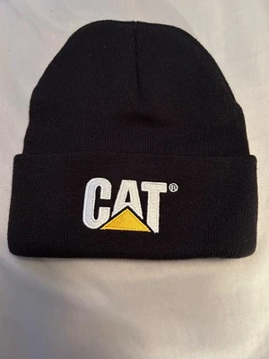Nuevo gorro negro Caterpillar para hombre sombrero de invierno/tobogán, talla 1 Foto 1 de 4