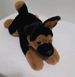 FAO Schwarzer Deutscher Schäferhund kuschelig liegend Plüschtier Stofftier Adopt A Pets 15 Zoll - Bild 1 von 13