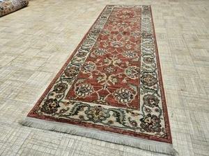 2.6x8 KARASTAN ASHARA AGRA RED 549-15002 100% WOOL RUG EXCELLENT CONDITION - Picture 1 of 13