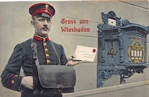 Alemania - WIESBADEN - Carteros y buzón - Imagen 1 de 2