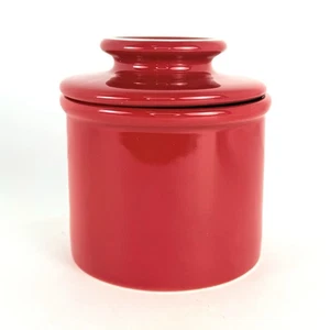 Vtg Butter Bell Crock  red L. Tremain 2006 The Original 4 3/4" x 3 1/2" Holiday - Picture 1 of 12