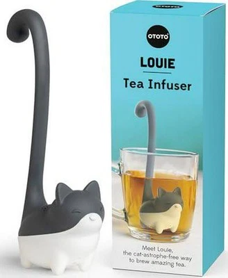 OTOTO Louie Cat Infusor de Té - Gatos Hojas Sueltas Escarpadas y Difusor, Colador de Té Foto 1 de 4