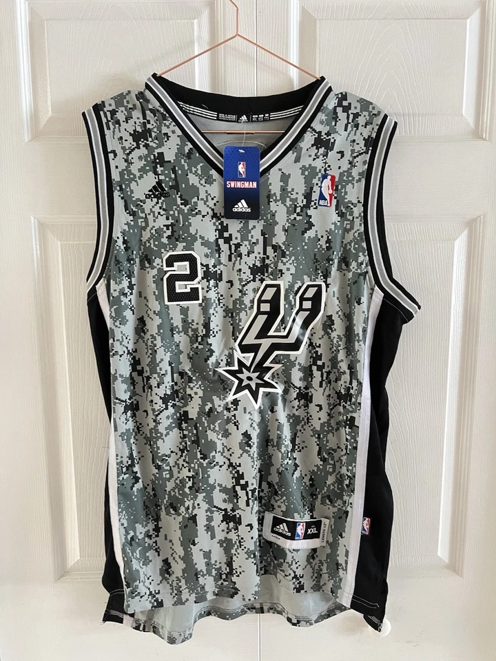 Camiseta Kawhi Leonard #2 San Antonio Spurs tamanho XXL camuflagem NBA Adidas  - Imagem 1 de 4