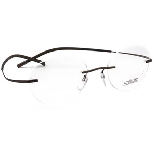 Silhouette Eyeglasses 7580 40 6055 7581 Titan Brown Rimless Austria 48[]19 150 - Picture 1 of 5