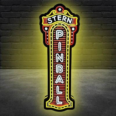 Stern Pinball Logo 3D Printed LED Lightbox Mega Drive Arcade Games Lightbox - Image 1 of 4