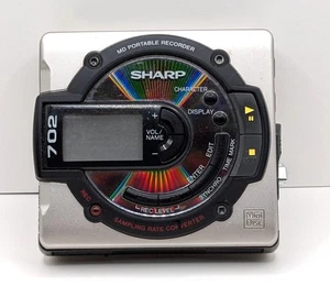 Sharp MD-MS702 Portable Minidisc Player Recorder W/remote - for parts or repair - Picture 1 of 11
