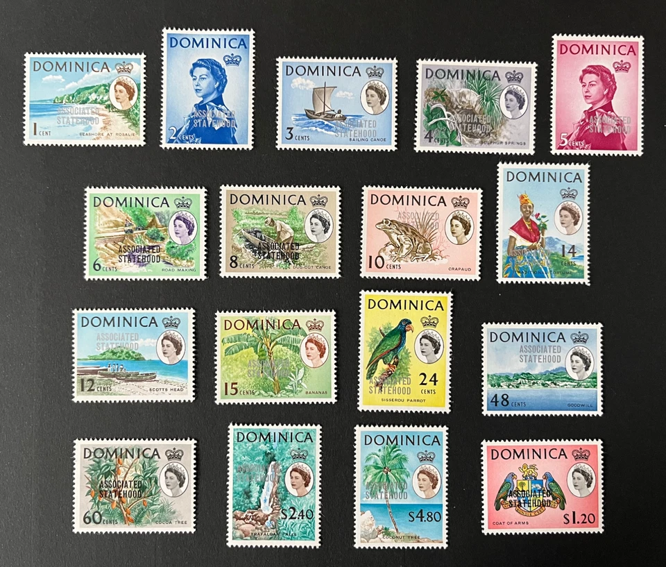 DOMINICA 1968 QEII SG 214-231 MNH Foto 1 de 1