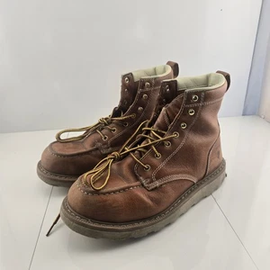 SURVIVORS Botas de Cuero Marrón para Hombre Talla 12 Con Cordones Informales Suela de Goma - Imagen 1 de 12