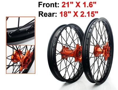 21"/18" CNC Wheel Set For HUSQVARNA FC FE TC EXC XC-F SXS XC-G SXF EXC-F 125-540 Foto 1 de 4