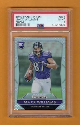 MAXX WILLIAMS 2015 PANINI PRIZM SILVER PRIZM SP #269 ROOKIE RC PSA 9 MINT RAVENS - Image 1 of 2