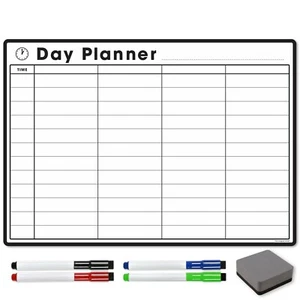 Magnetic Daily Planner, Dry Wipe Fridge Magnet Meal Planner Calendar Memo Board - Picture 1 of 10