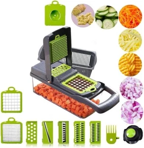 Affettaverdure Taglia Verdure 12 in 1 Tagliaverdure a Cubetti Mandolina cir - Foto 1 di 1