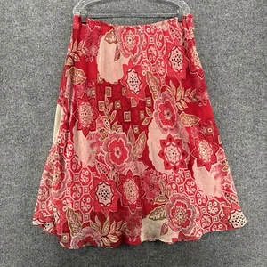 Damen 90er Rock Übergröße 20 W rosa Blumen Pull On Cottagecore Bauern Boho Y2K - Bild 1 von 7