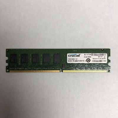 Crucial 2GB (1x2GB) DDR2 800/PC2-6400E ECC Desktop RAM/Memory CT25672AA80E.Y18F - Image 1 of 3