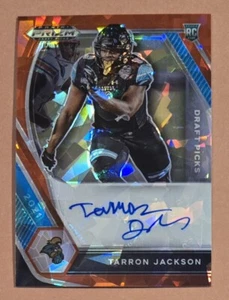 Tarron Jackson 2021 Prizm Draft Red Ice Auto Autograph Rookie RC Card #DPA-TJA - Picture 1 of 2